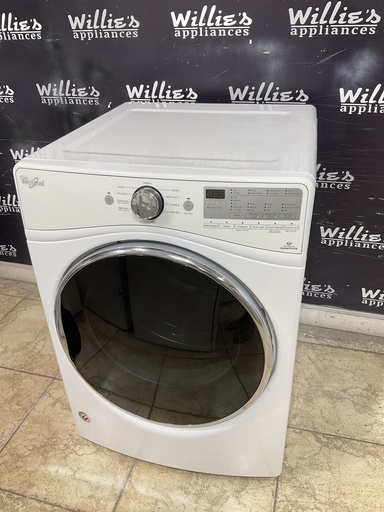 [97582] Whirlpool Used Electric Dryer 220volts(30 AMP) 27inches {3 prong} (White) 