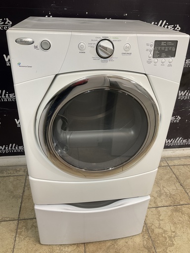 [97577] Whirlpool Used Electric Dryer 220volts (30 AMP) 27inches {3 prong} (White) 