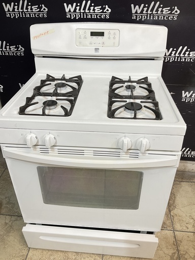 [97589] Kenmore Used Gas Propane Stove 30inches (White) 