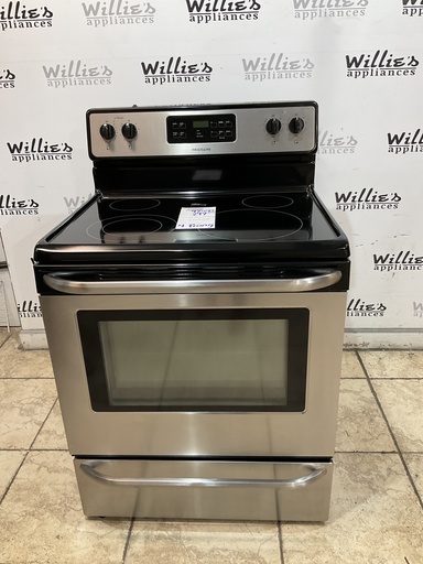 [97593] Frigidaire Used Electric Stove 220volts (40/50 AMP) 30inches {4 prong} (Stainless Steel) 