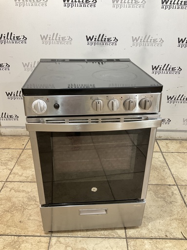 [97620] Ge Used Electric Stove 220volts (40/50 AMP) 24inches {4 prong} (Stainless steel) 