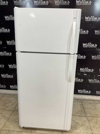 [97605] Kenmore Used Refrigerator Top and Bottom 30x65 1/2” (White) 