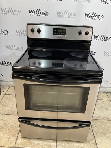 [97625] Frigidaire Used Electric Stove 220volts (40/50 AMP) 30inches {4 prong} (Stainless steel) 