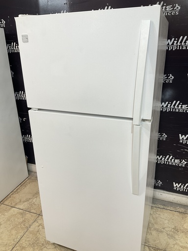 [97628] Kenmore Used Refrigerator Top and Bottom 28x64 1/2” (White) 