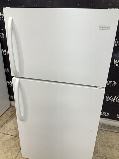 [97634] Frigidaire Used Refrigerator Top and Bottom 28x59 1/2” (White) 