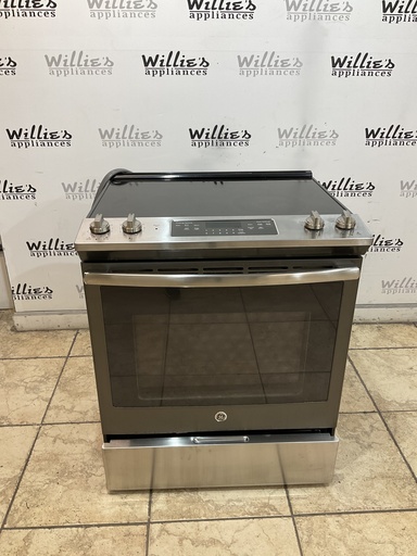 [97641] Ge Used Electric Stove 220volts (40/50 AMP) 30inches {3 prong} (Stainless Steel) 