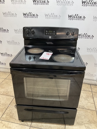 [97659] Kenmore Used Electric Stove 220volts (40/50 AMP) 30inches {3 prong} (Black) 