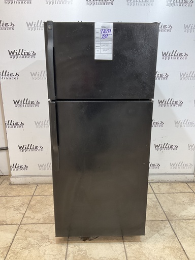 [97689] Ge Used Refrigerator Top and Bottom 28x64 1/2” (Black) 