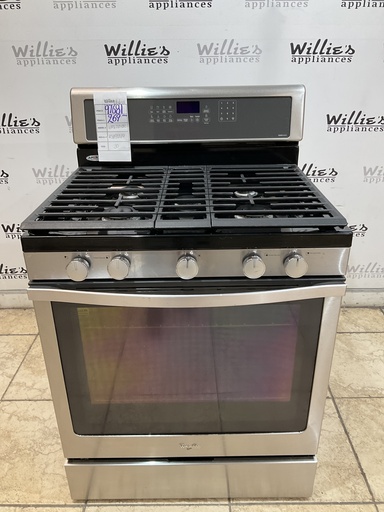 [97681] Whirlpool Used Natural Gas Stove 30inches (Stainless Steel) 