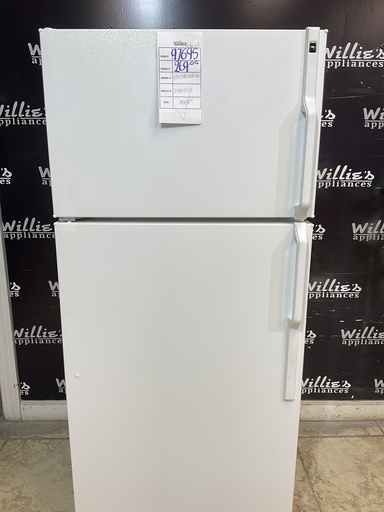 [97695] Hotpoint Used Refrigerator Top and Bottom 28x64 1/2” (White) 