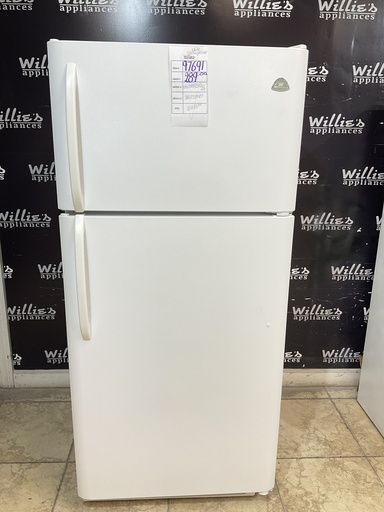 [97691] White Westinghouse Used Refrigerator Top and Bottom 30x65 1/2” (White)