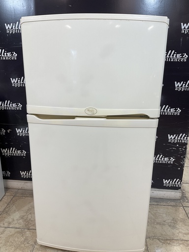 [97701] Whirlpool Used Refrigerator Top and Bottom 33x66 (Bisque) 