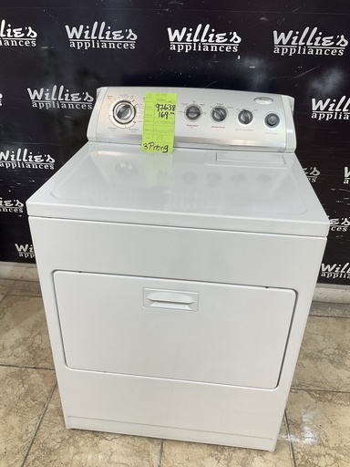 [97638] Whirlpool Used Electric Dryer 220volts (30 AMP) 29inches {3 prong} (White) 