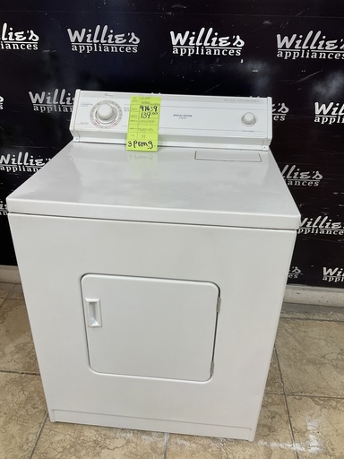 [97639] Whirlpool Used Electric Dryer 220volts (30 AMP) 29inches {3 prong} (White) 