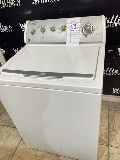[97713] Whirlpool Used Washer Top-load 27inches (White) 