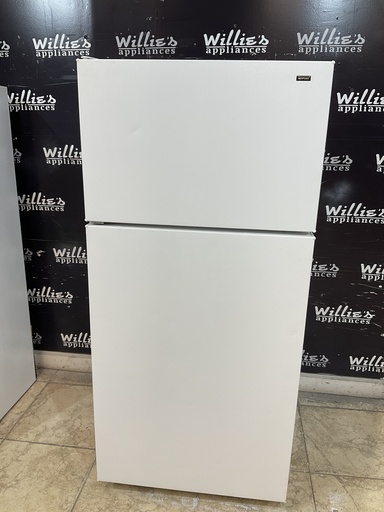 [97716] Hotpoint Used Refrigerator Top and Bottom 28x61 1/2” (White) 