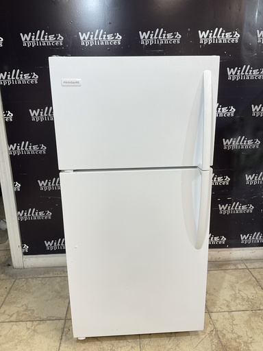 [97736] Frigidaire Used Refrigerator Top and Bottom 28x59 1/2” (White) 