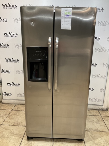 [97741] Frigidaire Used Refrigerator Side by Side 34x69 1/2” (Stainless Steel)