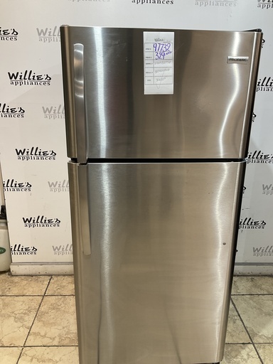 [97732] Frigidaire Used Refrigerator Top and Bottom 30x65 1/2” (Stainless Steel) 