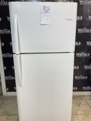 [97730] Frigidaire Used Refrigerator Top and Bottom 30x68 1/2” (White)