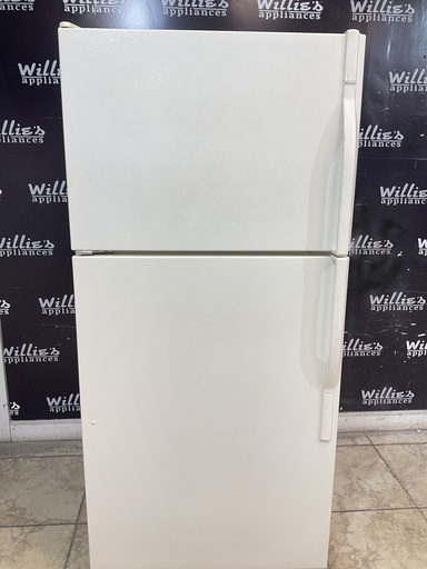 [97757] Kenmore Used Refrigerator Top and Bottom 30x65 1/2” (Bisque) 