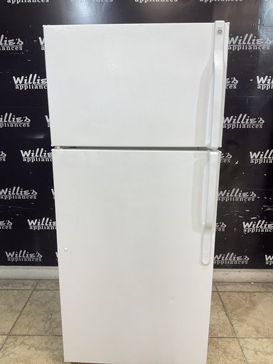 [97766] Ge Used Refrigerator Top and Bottom 28x64 1/2” (White) 