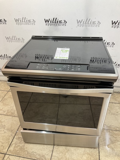 [97781] Whirlpool Used Electric Stove 220volts(40/50 AMP) 30inches {4 prong} (Stainless steel) 
