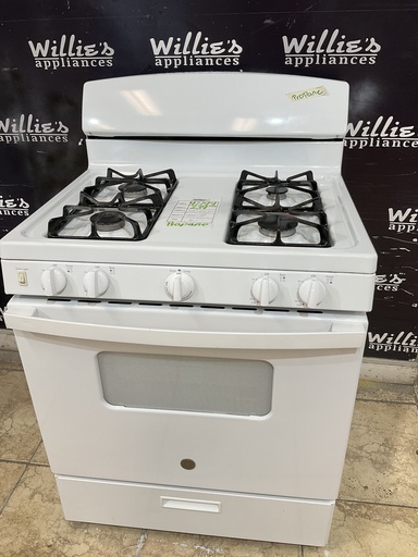 [97799] Ge Used Gas Propane Stove 30inches (White) 