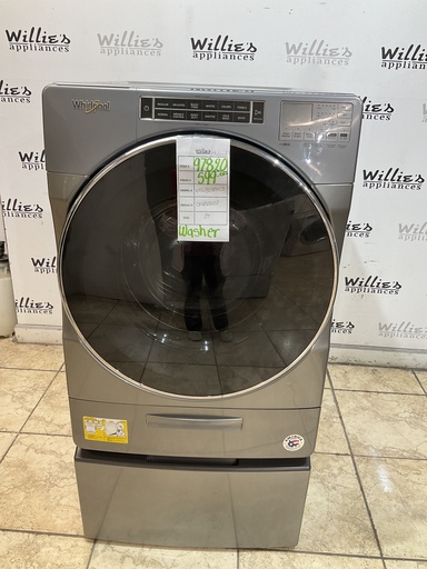 [97820] Whirlpool Used Washer Front-load 27inches (Grey)