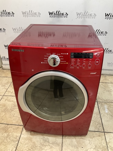[97819] Samsung Used Electric Dryer 220volts (30 AMP) 27inches {3 prong} (Red) 