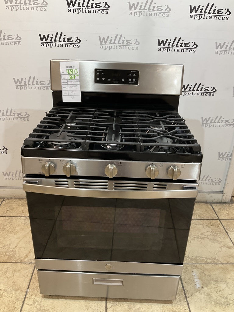 Ge Used Natural Gas Stove 30inches (Stainless Steel) 