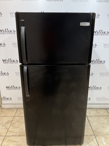 [97833] Frigidaire Used Refrigerator Top and Bottom 30x65 1/2” (Black) 