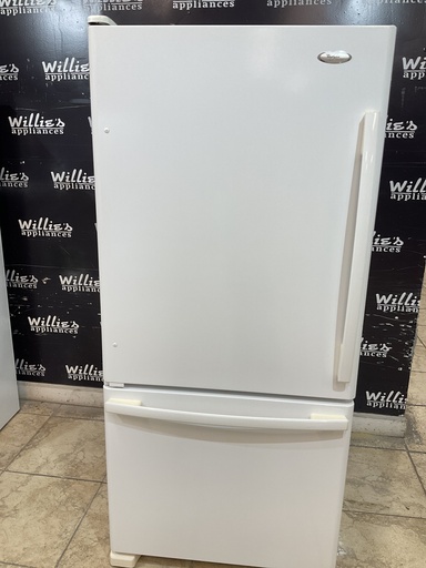 [97834] Whirlpool Used Refrigerator French Door 30x65 1/2” (White) 