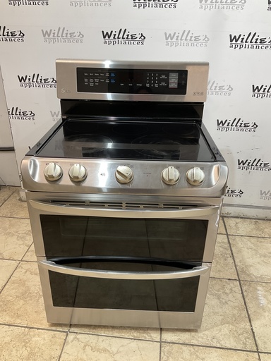 [97891] Lg Used Electric Stove 220volts (40/50 AMP) 30inches {3 prong} (Stainless Steel)