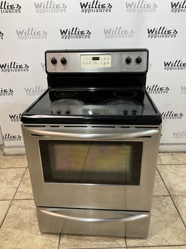 [97849] Frigidaire Used Electric Stove 220volts (40/50 AMP) 30inches {no cord} (Stainless steel) 