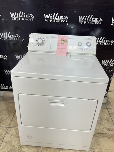 [97868] Whirlpool Used Natural Gas Dryer 29inches (White) 