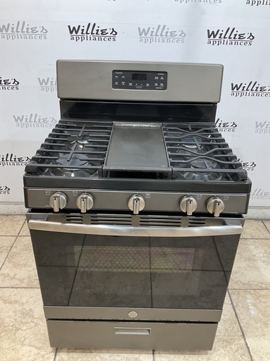 [97895] Ge Used Natural Gas Stove 30inches (stainless steel) 