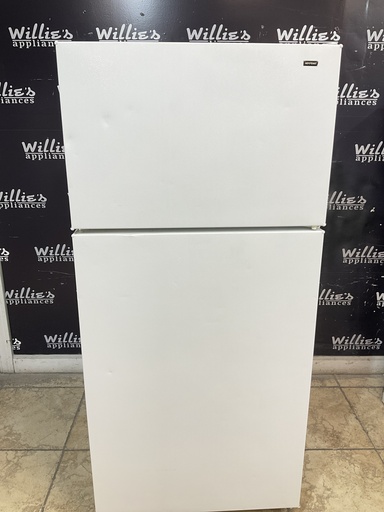 [97869] Hotpoint Used Refrigerator Top and Bottom 28x61 1/2” (White)