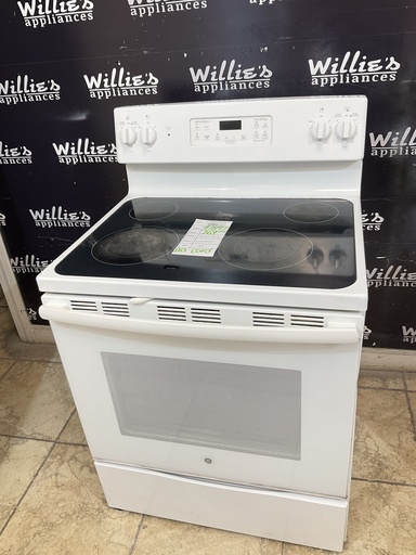 [97897] Ge Used Electric Stove 220volts (40/50 AMP) 30inches {no cord} (White) 