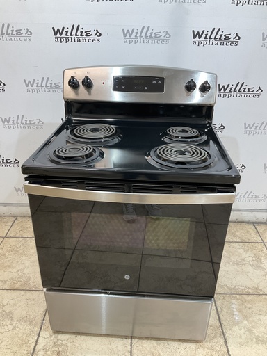 [97922] Ge Used Electric Stove 220volts (40/50 AMP) 30inches {4 prong} (Stainless Steel)