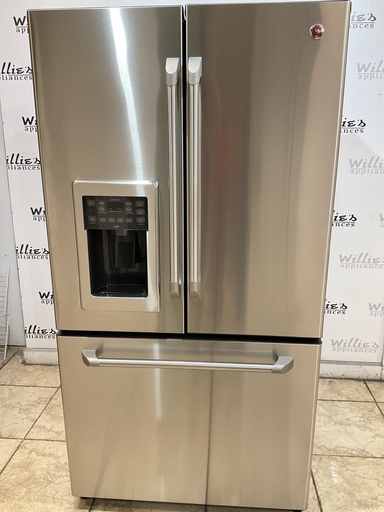 [97950] Ge Cafe Used Refrigerator French Door Counter Depth 36x70 (Stainless Steel)
