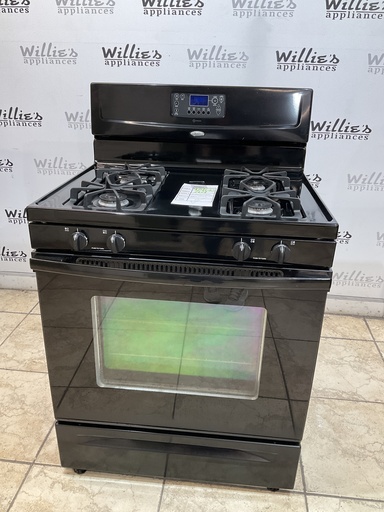 [97968] Whirlpool Used Natural Gas Stove 30inches (Black)