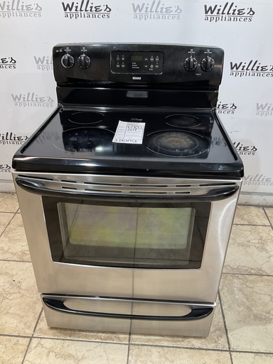 [97985] Kenmore Used Electric Stove 220volts (40/50 AMP) 30inches {3 prong} (Stainless Steel) 