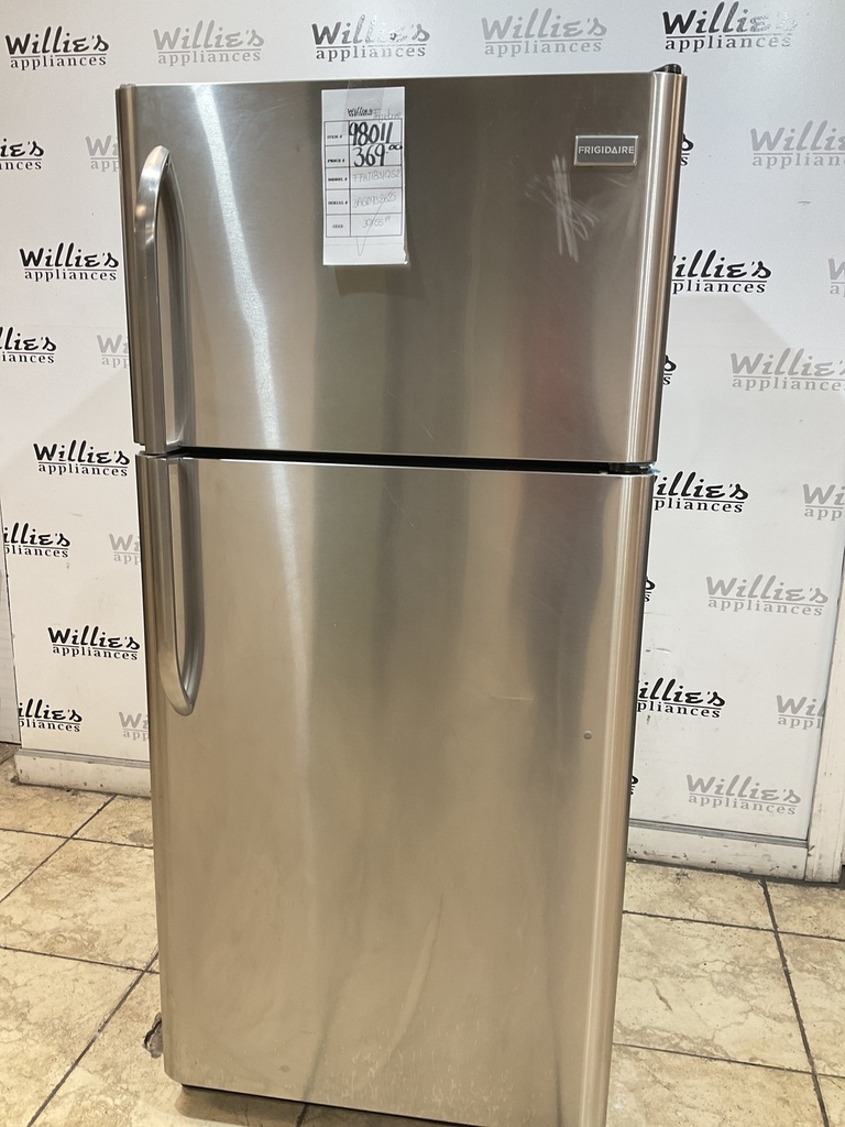 Frigidaire Used Refrigerator Top and Bottom 30x65 1/2" (Stainless Steel) 