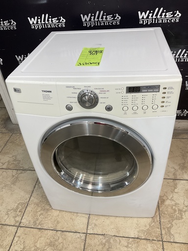 [97969] Lg Used Electric Dryer 220volts (30 AMP) 27inches {3 prong} (White) 