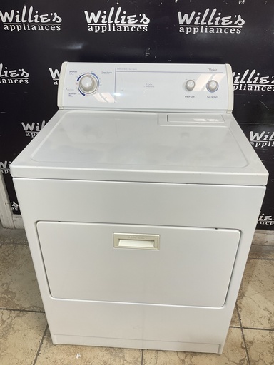 [97979] Whirlpool Used Electric Dryer 220volts (30 AMP) 29inches {no cord} (White) 