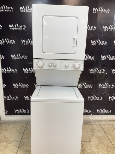 [98016] Whirlpool Used Natural Gas Unit Stackable 24x71 1/2” (White) 