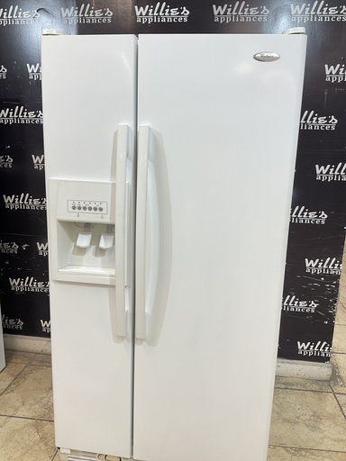 [98017] Whirlpool Used Refrigerator Side by Side 33x66 (White) 