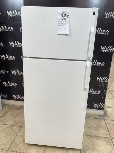 [98036] Hotpoint Used Refrigerator Top and Bottom 28x64 1/2” (White) 