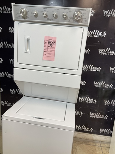 [98053] Whirlpool Used Natural Gas Unit Stackable 27x73 (White) 